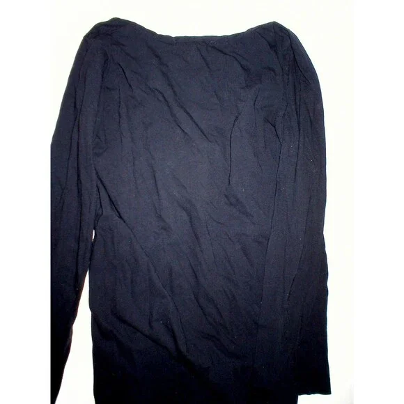 Womens 6 New NWT L'Autre Chose Italy Designer Top Black 42 Long Sleeve Cotton